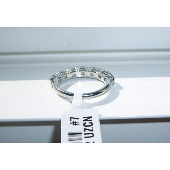 STAINLESS STEEL 7 Stone AAA Grade CZ Band Ring-NWT - Picture 11 of 16